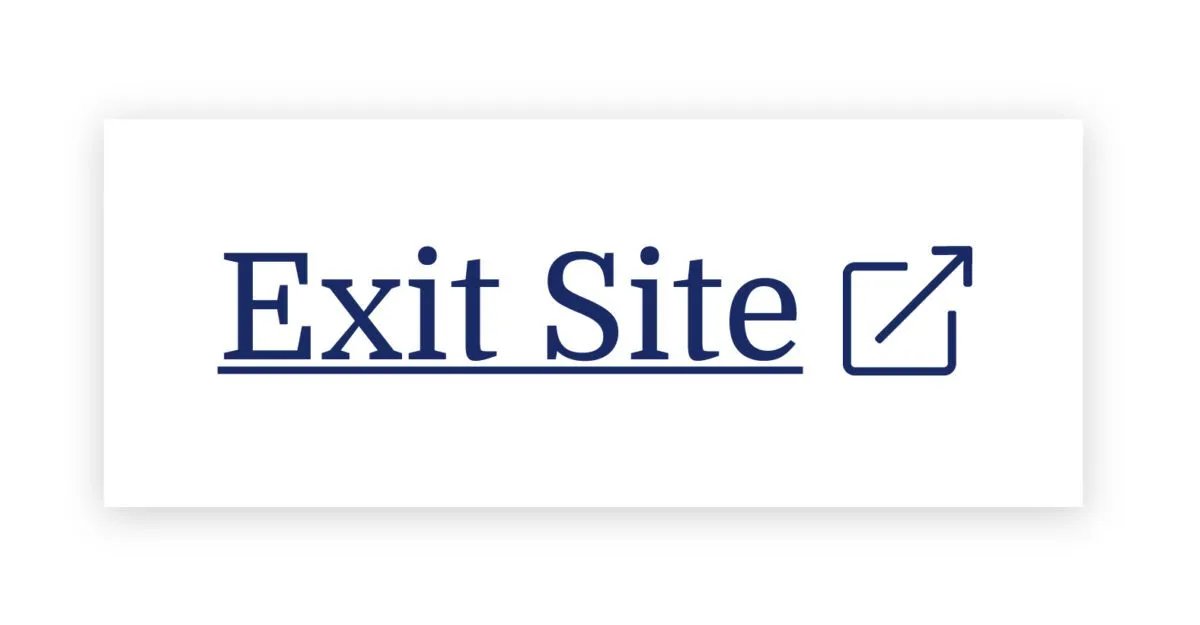 A button reading Exit Site, underlined, next to an external-link icon